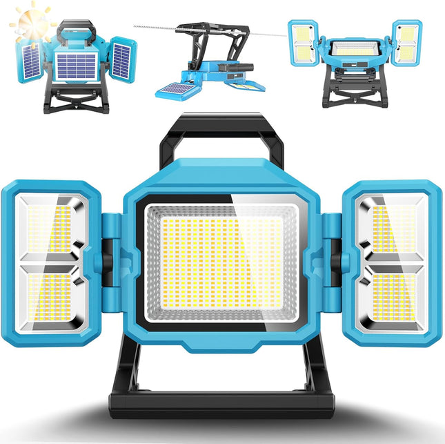 88W Solar Rechargeable LED Work Light Foldable
