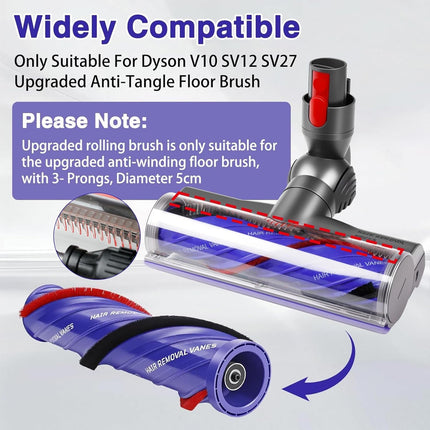 Replacement Anti Tangle Roller Brush For Dyson V10 SV12 SV27