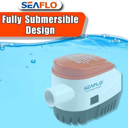 12V 1100GPH Seaflo Automatic Submersible Bilge Pump - salelink.co.nz