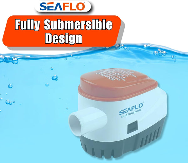 12V 1100GPH Seaflo Automatic Submersible Bilge Pump