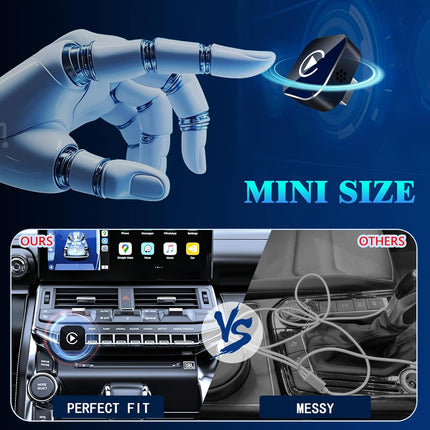 2 in1 Wireless Carplay Android Auto Adapter WiFi BT Auto Connect Mini USB Dongle