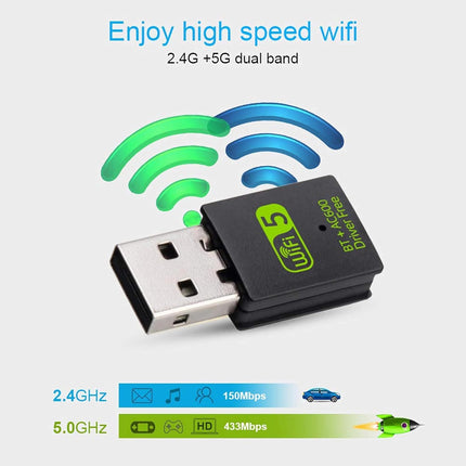 2 in 1 USB Bluetooth 5.0 WiFi Dongle Receiver Adapter - salelink.co.nz