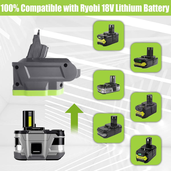 Ryobi 18V Battery to Dyson V6 Battery Converter Adapter