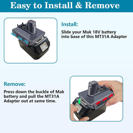 Makita 18V Battery To Dyson DC31 Type A Adapter Converter
