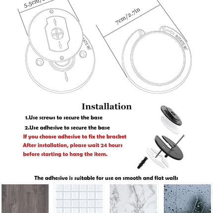 Universal Swivel Tablet Wall Mount Rack Holder