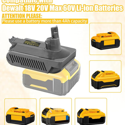 (No Battery)Dewalt 18V 20V Battery Adapter Converter To Dyson V10 Battery