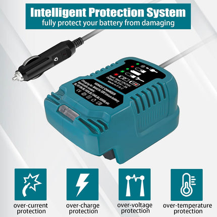 DC 12V/24V Car Charger for Makita 18V LXT Battery Cigarette Lighter