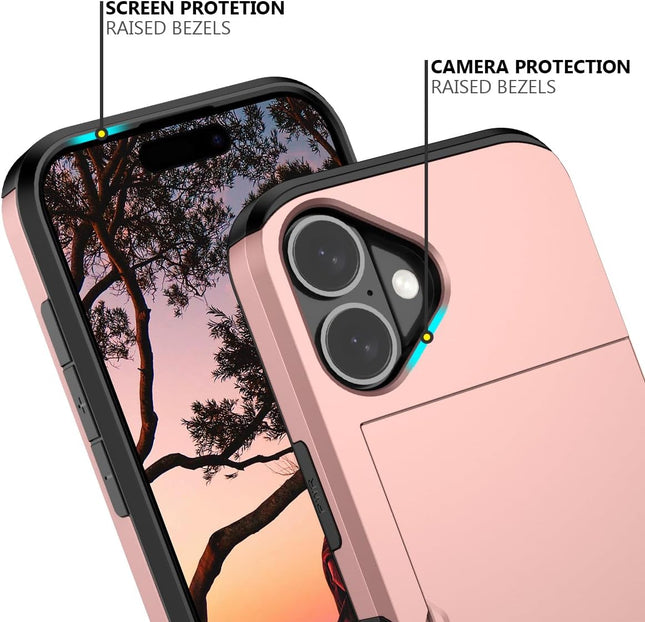 iPhone 16 Plus Case Card Slots Holder - salelink.co.nz