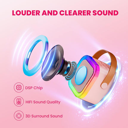 Karaoke Machine with 2 Microphones Bluetooth Speaker - salelink.co.nz