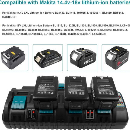 DC18SF 4 Port Charger Fits Makita 18V Battery