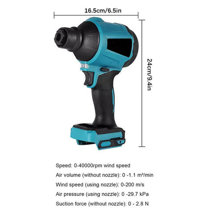 Cordless Air Duster Dust Blower Inflator Cleaner Fits Makita 18V Battery - salelink.co.nz