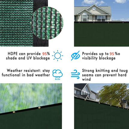 180GSM Privacy Fence Screen Green-1Mx3M