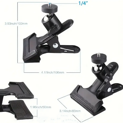 2PCS Spring Clamp Mount with 360-Degree Rotating