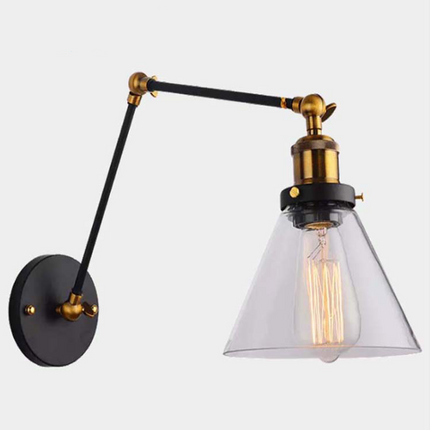 Glass Lampshade Wall Light Fixture
