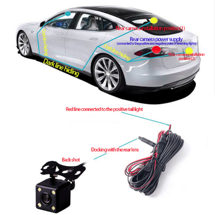 Four-record Driving Recorder Dash Cam Four Channel Video