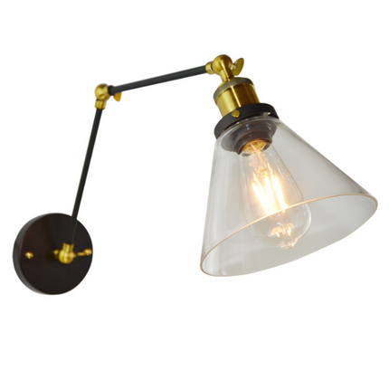 Glass Lampshade Wall Light Fixture