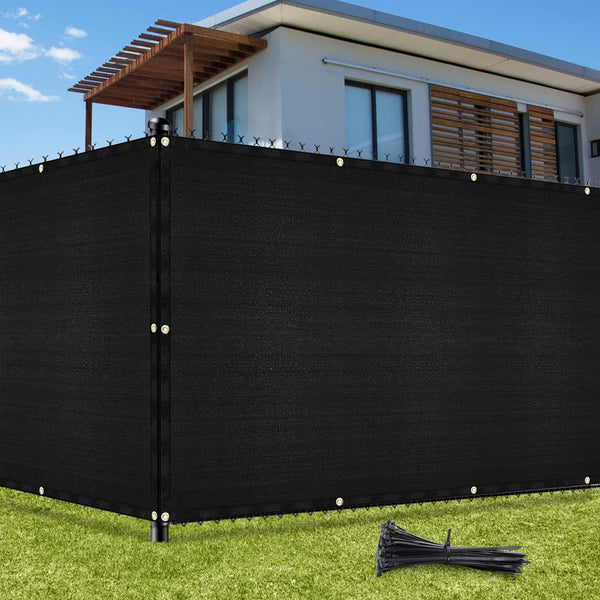 180GSM Privacy Fence Screen Black-1Mx5M