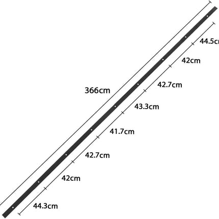 12FT/366cm Barn Door Hardware Kit