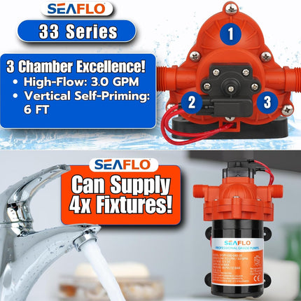 12V Seaflo Diaphragm Water Pump - salelink.co.nz