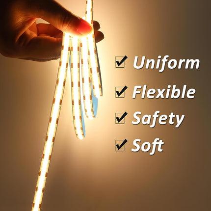 2M USB COB LED String Light Strip - Warm White