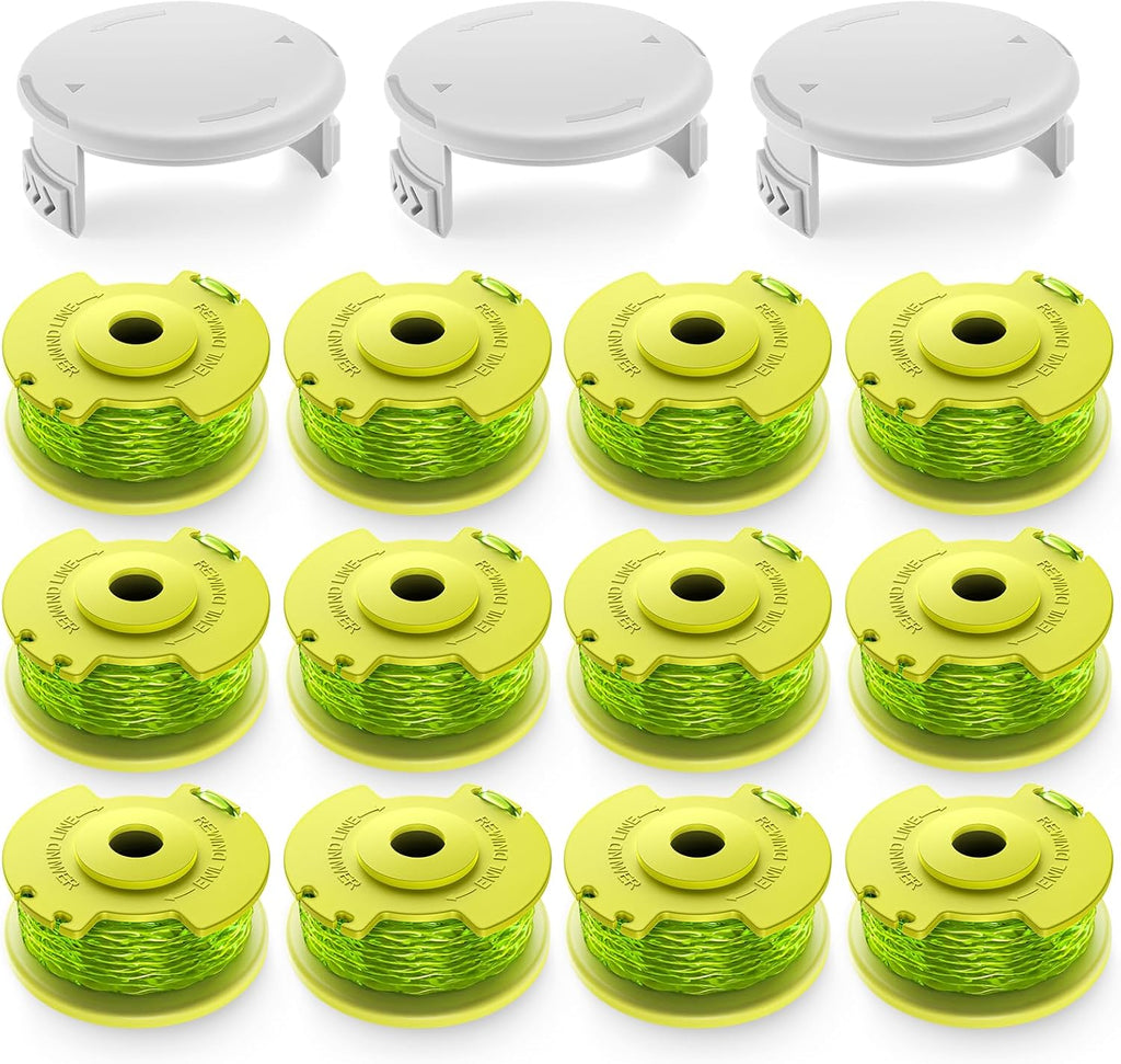 String Trimmer Refill for Ryobi One Plus+ AC80RL3(12 Trimmer Line 3 Trimmer Cap)