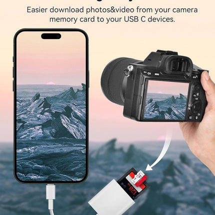 iPhone iPad Lightning to SD Card Reader Camera Adapter Phone Macbook - salelink.co.nz
