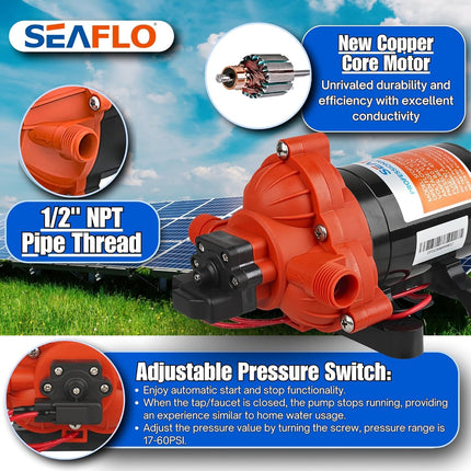 12V Seaflo Diaphragm Water Pump - salelink.co.nz