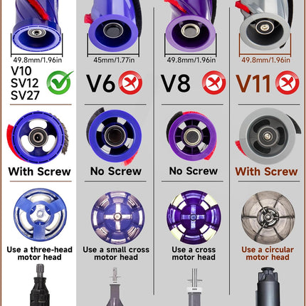 Replacement Anti Tangle Roller Brush For Dyson V10 SV12 SV27