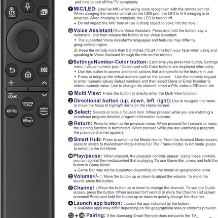 Voice Remote Control for Samsung TV BN59-01385