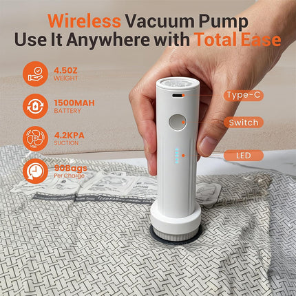 15PCS Vacuum Compression Storage Bags with Pump