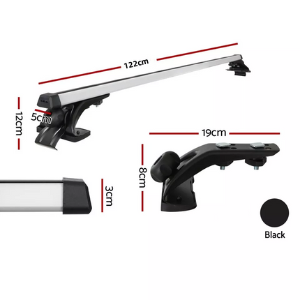 Universal Car Roof Racks Pod Aluminium Cross Bars Brackets - salelink.co.nz