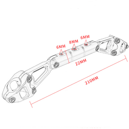 Multifunctional Handlebar Crossbar Levers with Phone Holder, Navigation Bracket & Hooks