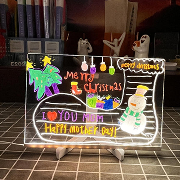 Led Acrylic Message Board with Color Pens 20x30cm