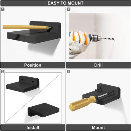 Mini Floating Shelves Wall Mounted Set of 4