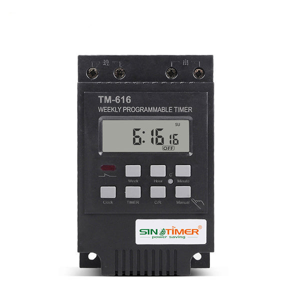 Weekly 7 Day Programmable Timer 30A AC 230V Digital Time Switch Relay Control Din Rail Mount