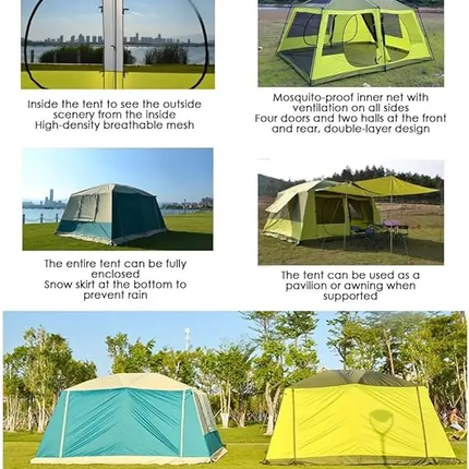 Camping Tent 420x305x210cm - Blue