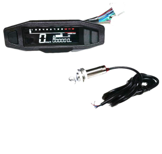 Universal LCD Digital Motorcycle Meter Speedometer