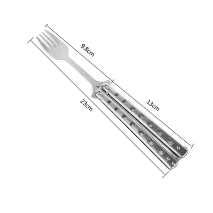 Butterfly Folding Fork Outdoor Tableware Camping Cooking Supplies