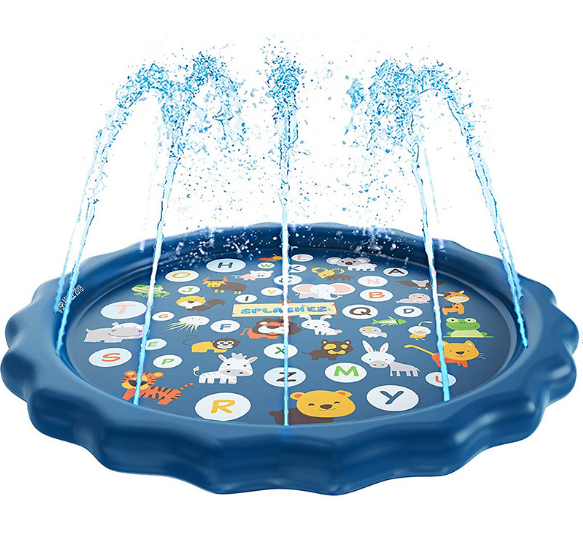 Pet Dog Sprinkler Splash Pad Mat Kids Water Play Spray Pool Toy 100cm