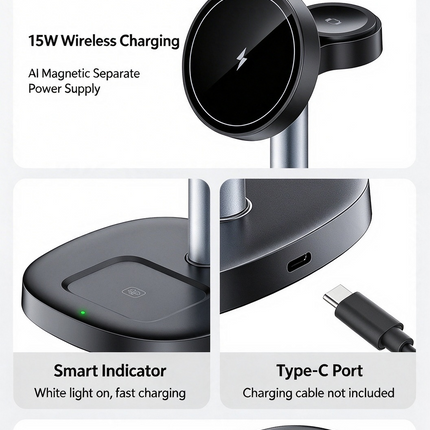 3 in 1 Wireless Charger for Apple