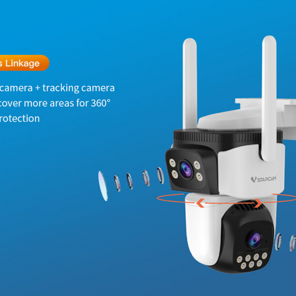 Vstarcam Outdoor Security Camera Dual Lens - salelink.co.nz