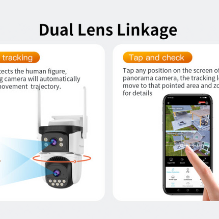 Vstarcam Outdoor Security Camera Dual Lens - salelink.co.nz