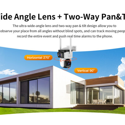 Vstarcam Outdoor Security Camera Dual Lens - salelink.co.nz