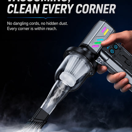 2 in 1 Powerful Cordless Air Duster Mini Vacuum