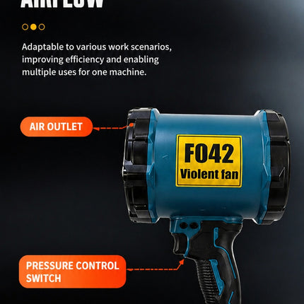 Turbo Jet Brushless Leaf Blower Fan Fits Makita 18V Battery