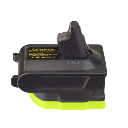 Ryobi 18V Battery to Dyson V6 V7 V8 Battery Converter Adapter