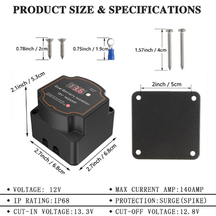 Smart Dual Battery Isolator 12V 140A