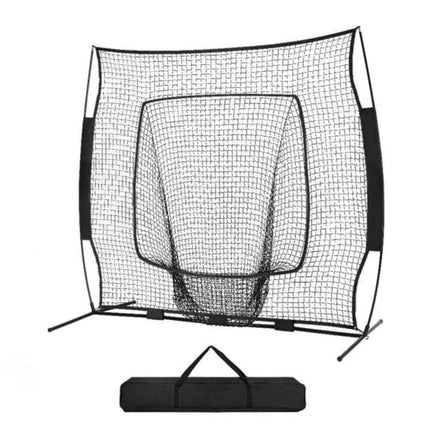 213x213cm Baseball Backstop Softball Practice Net with Carry Bag - salelink.co.nz