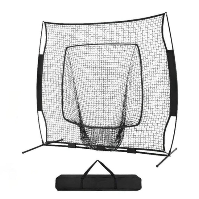 213x213cm Baseball Backstop Softball Practice Net with Carry Bag - salelink.co.nz