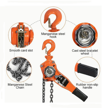 1.5T Steel Heavy Duty 3M Lever Block Chain Hoist